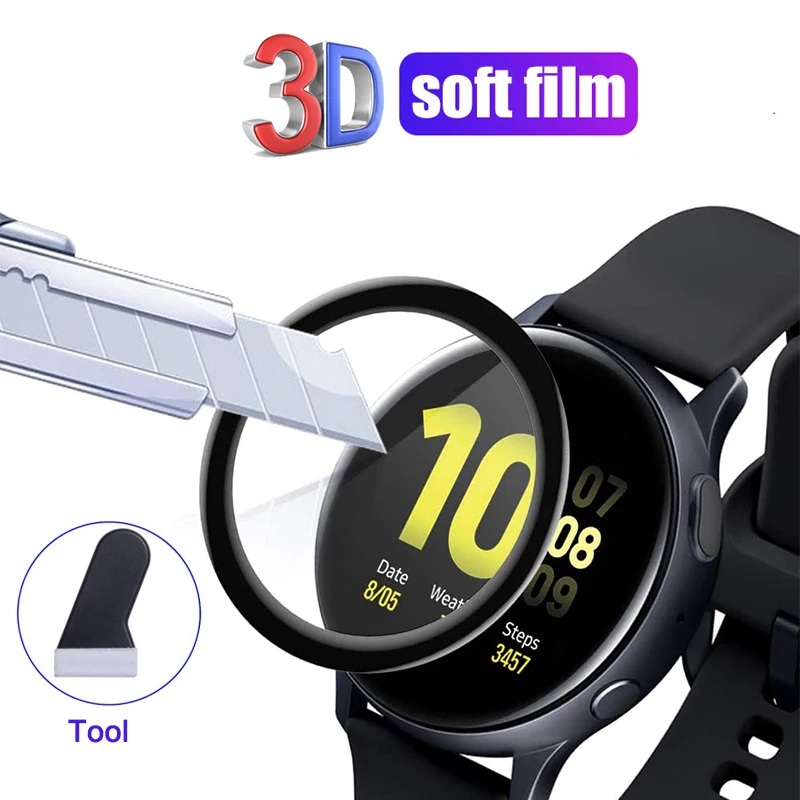 Защитная пленка для экрана Samsung Galaxy Watch Active 2 44 мм 40 полное покрытие 3D изогнутые