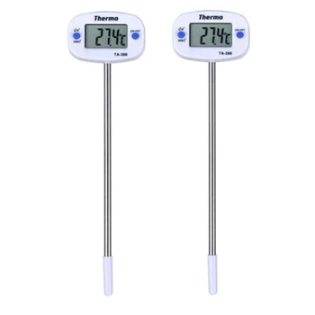 

2 Pcs Instant Read Sensor Meat Thermometer Probe Digital Cooking Thermometer for Kitchen Grilling Meat Food Temperature