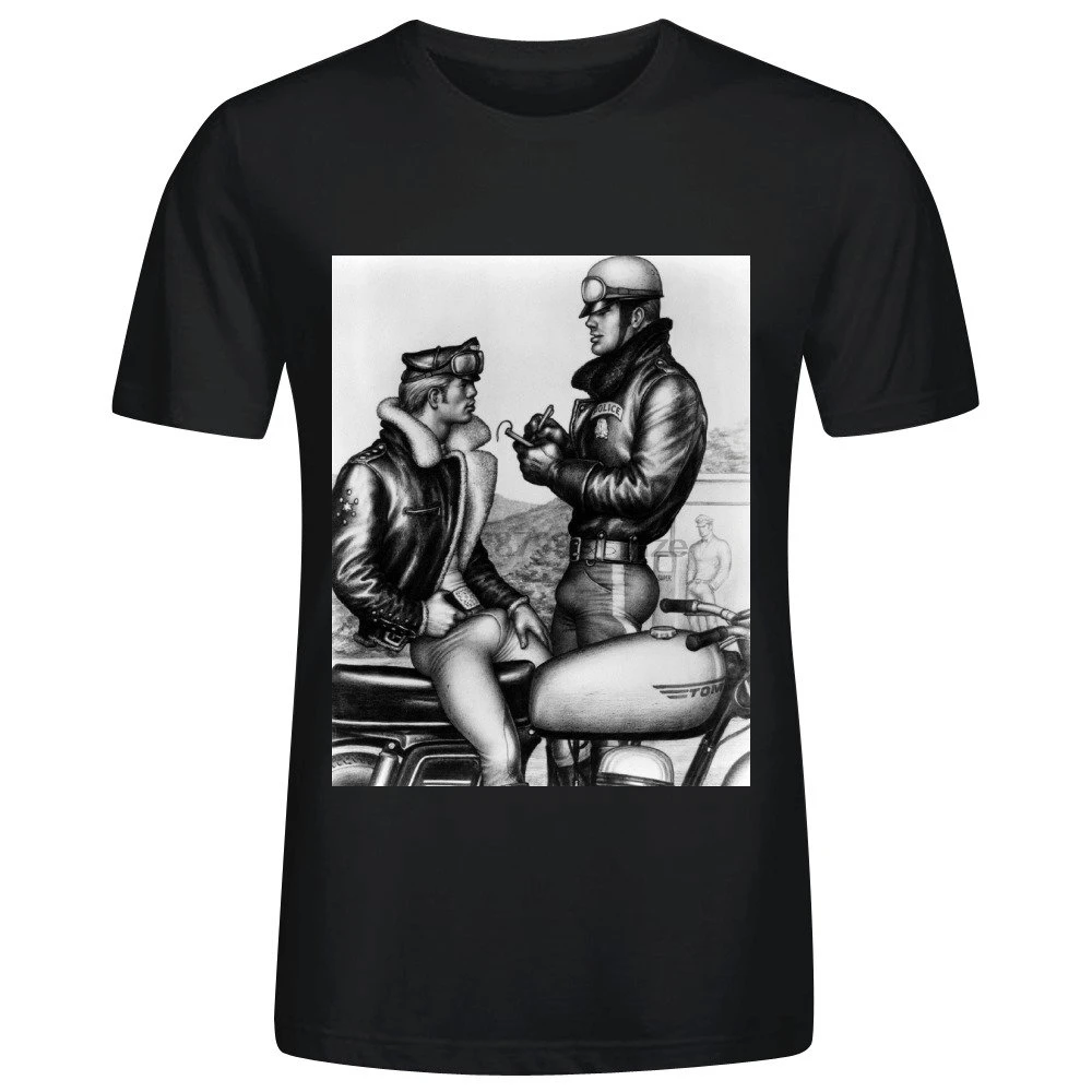 Дизайнерская мужская футболка Bob Mizer Tom of Finland хлопок круглый вырез 2019 брендовая