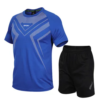 

New Summer Men's Sportswear Sets Fashion Fitness Suit Shorts Tracksuit Men O-Neck Two-piece Sets New Male Jogger Clothing
