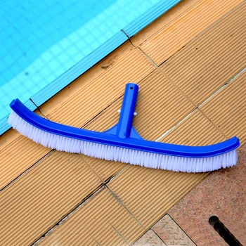

18 inchPlastic Cleaning Brush Tip Cleaner Curved Swimming Pool Broom Algae Portable Surfaces Heavy Duty Spa Walls Accessories