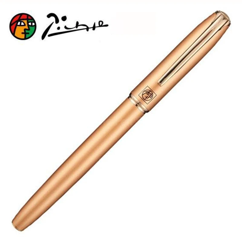 Picasso 916 Golden Metal Malage Financial Roller Ball Pen Refillable Professional Office Stationery Writing Tool