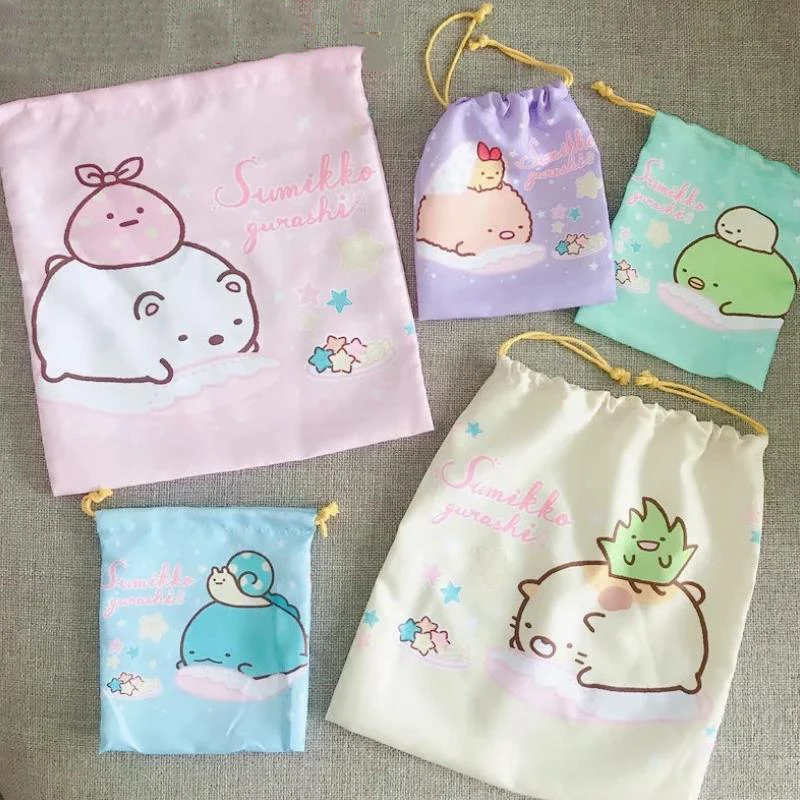 1 шт. аниме Sumikko Gurashi углу существо мультфильм шнурок сумка Портмоне Портативный