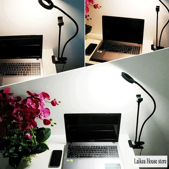 

2 In 1 Fill Light LED Mobile Phone Live Helper 61.5Cm Gooseneck 360 Degree Rotation 12W Output Video Chat Fill Lights multiangle