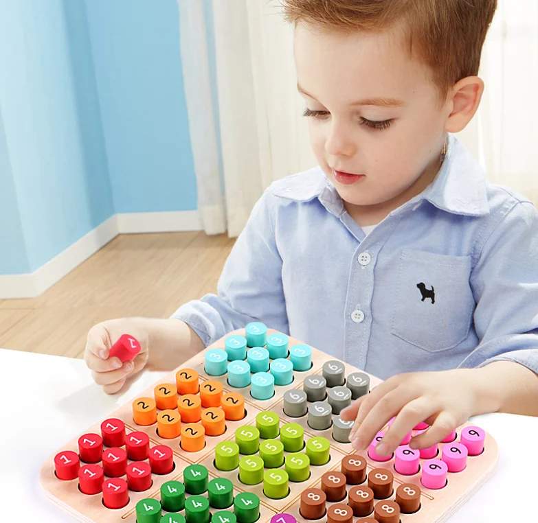 Wooden Sudoku Puzzle Board Game for Children Enlightenment Educational Math Toys Learning Education IQ Toy for Kids Over 8 Year 2