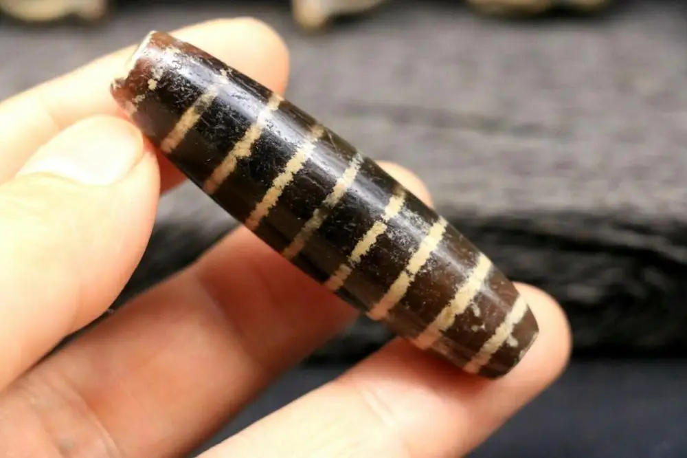 

Treasure Magic LKbrother Magic Power Tibetan Old Agate 9 String Healer Medicine dZi Bead Pendant 4A 58MMs