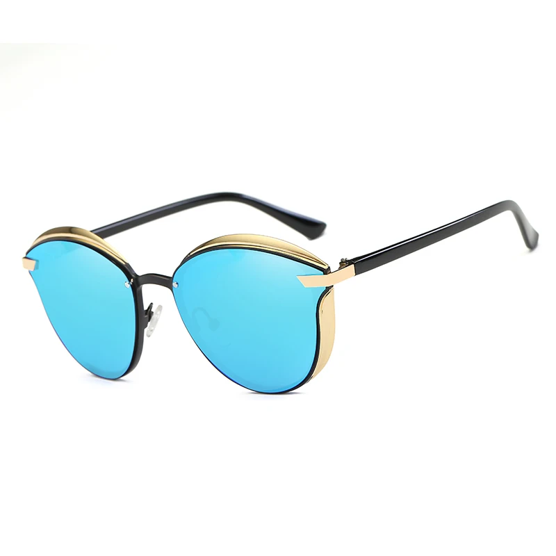 Pro Acme, фирменный дизайн, Ретро стиль, кошачий глаз, солнцезащитные очки для женщин, поляризационные, сплав, оправа+ TR90, женские солнцезащитные очки, Oculos de sol Feminino PC1350 - Цвет линз: C3 Blue mirror
