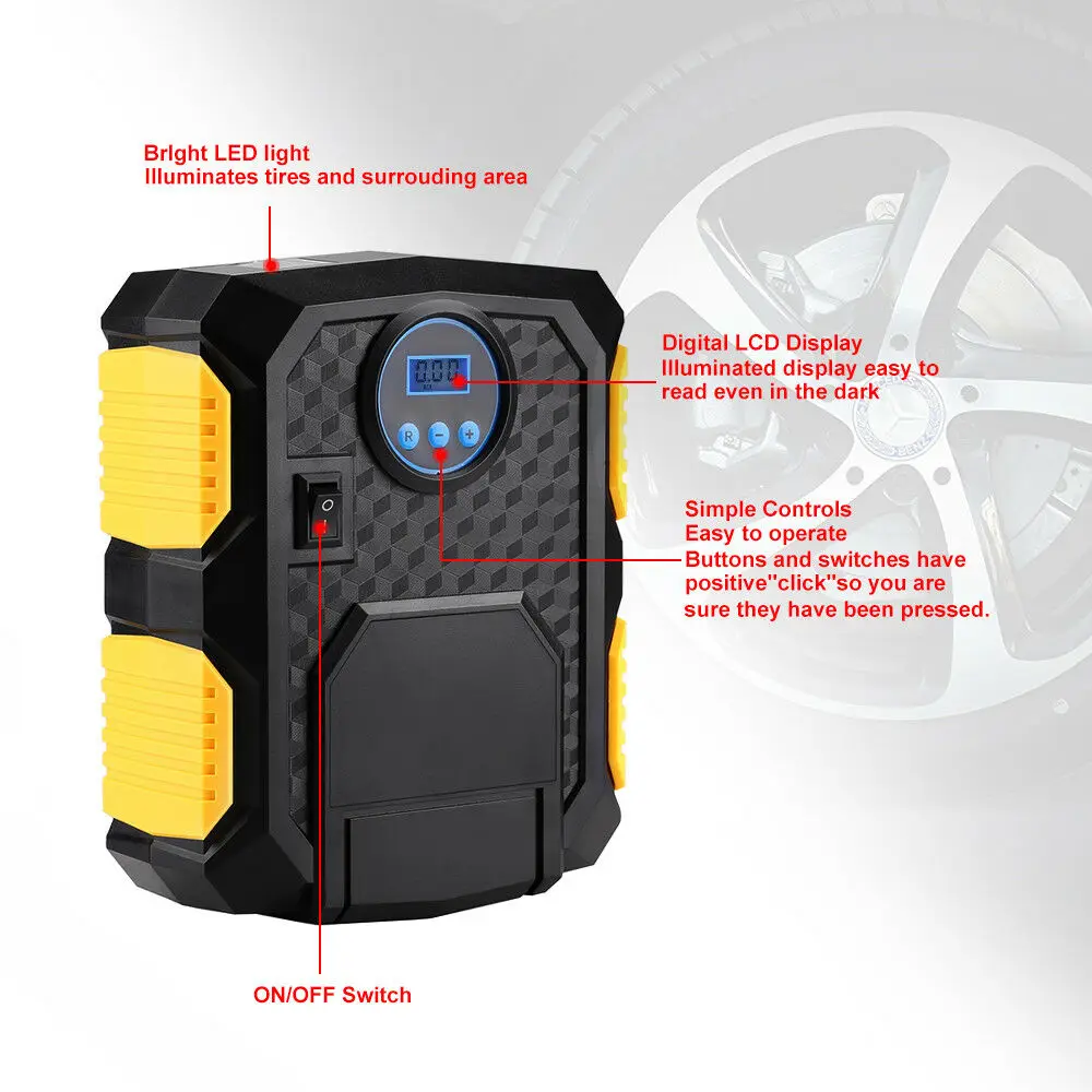 Compressor de ar do Carro Compressor de ar do Carro para o Carro Amplamente Utilizado-dc Digital Tire Inflator Portátil Bomba para o Carro Motos Bicicletas 12v 150psi 7 Portátil Bomba Compressor de Ar Do Carro