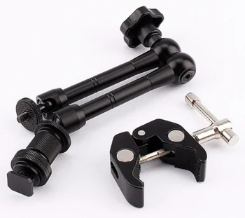 

11" Adjustable Magic Arm Super Clamp Mount Kit For Camera DSLR RIG Z96 LED Light friction articulating magic arm