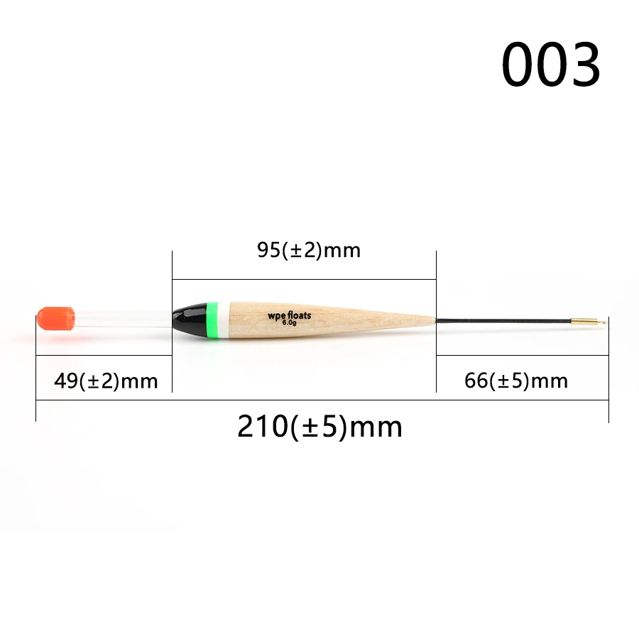 W.P.E рыболовный поплавок 3 шт./упак. поплавок Баргузинский пихты 6g 18-22 см карп рыбалка поплавок вертикальная буй поплавок, рыболовные снасти Подставка-поплавок для Go - Цвет: YG-6g-003