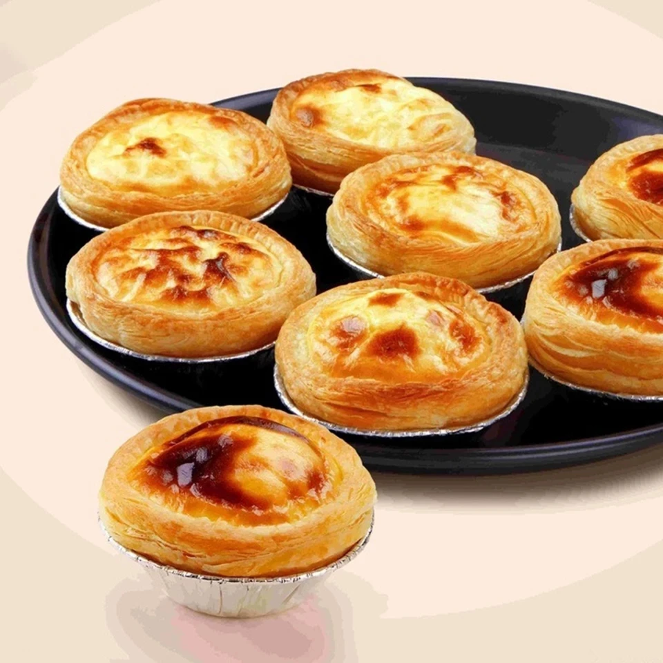 

Hot Sell 250pcs Disposable Aluminum Foil Baking Egg Tart Pan Cupcake Case Plate Mold Tin