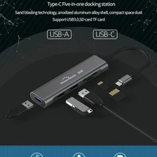 Док станция 5 в 1 Type C USB 3. конвертер 3 порта адаптер Micro SD TF