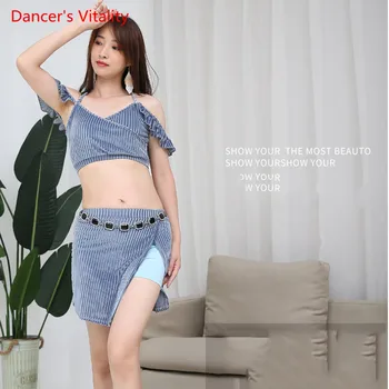 

Cheap Summer Women Clothes 2 Belly Dance Practice Practice Performance Dress Show short Sleeve Top Short Skirt Sexy Set