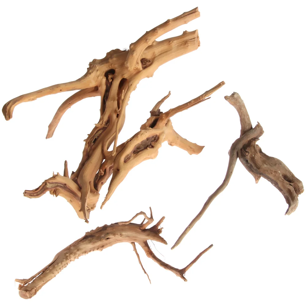 3 типа натуральный коряга мертвой древесины ствол дерева микро пейзаж рептилия цилиндр аквариум орнамент корни огурца Декор для аквариума