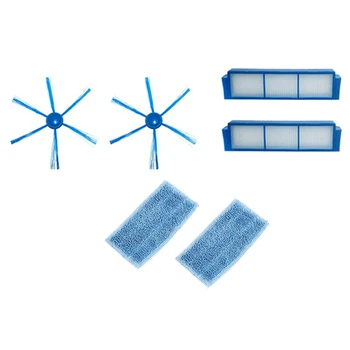 

6Pcs HEPA Filter+ Side Brush +Mop Cloth for FC8794 FC8796 FC8007 FC8792 Vacuum Cleaner Replacement Spare Parts