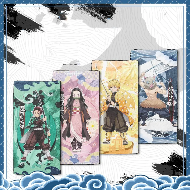 75 см аниме Demon Slayer Kimetsu no Yaiba Kamado Tanjirou Nezuko Agatsuma Zenitsu Hashibira полотенце для лица фанатов