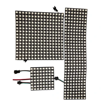 

WS2812B RGB 5050 SMD Flexible 8x8 16x16 8x32 Pixel Panel Matrix Screen WS2812 IC Led Module Individually Addressable DC5V