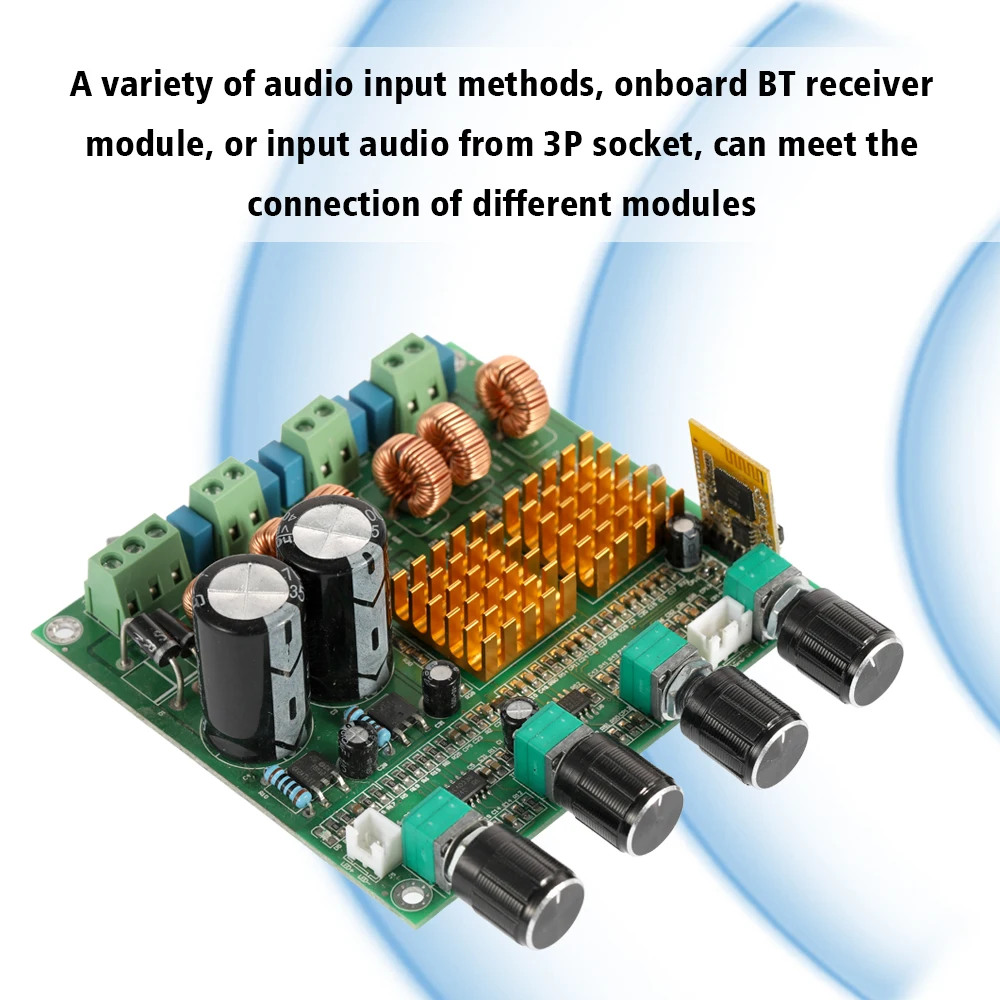 

Hot BT 4.2 Digital 2.1 Class D HIFI Power Amplifier Board Supper Bass Module