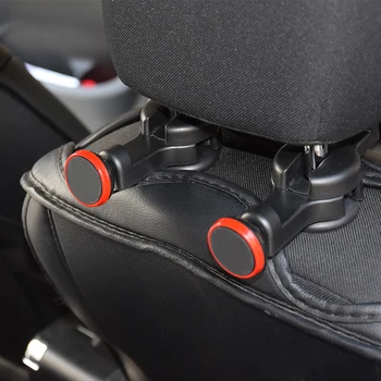 

2pcs Dual-use Car Headrest Mount Magnetic Mobile Phone Holder Bag Hooks Seat Back Hangers Stand for IPhone IPad IPod Travel