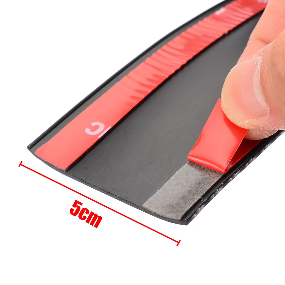 1 Roll 1M Carbon Fiber Rubber Soft Bumper Strip DIY Door Sill Protector Edge Guard Car Stickers Car Styling