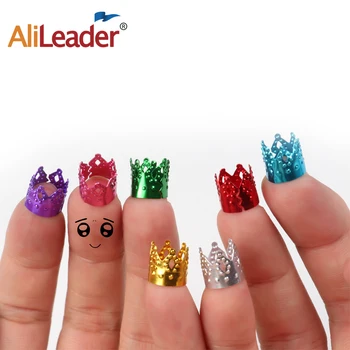 

Alileader Crown Rings For Braids Metal Beads For Dreads Mix Color Beads Adjustable Hair Box Braids Ring Crown Jewelry Metal Bead