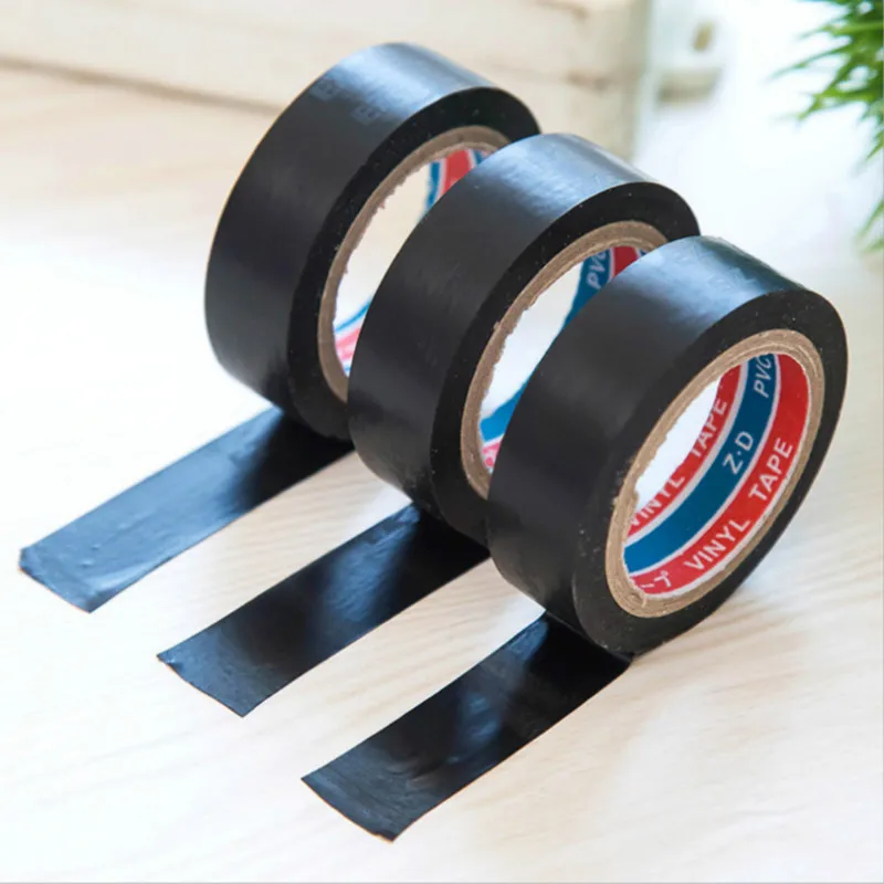 

6M Black Electrician Wire Insulation Flame Retardant Plastic Tape Electrical High Voltage PVC Waterproof Self-adhesive Tape