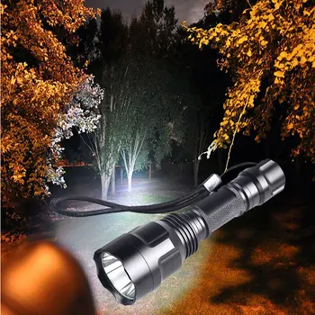 

TMWT Super Bright Tactical Hunting Police Flashlight,10W 2000 Lumens C8 T6 LED Torch Light with 18650 Battery