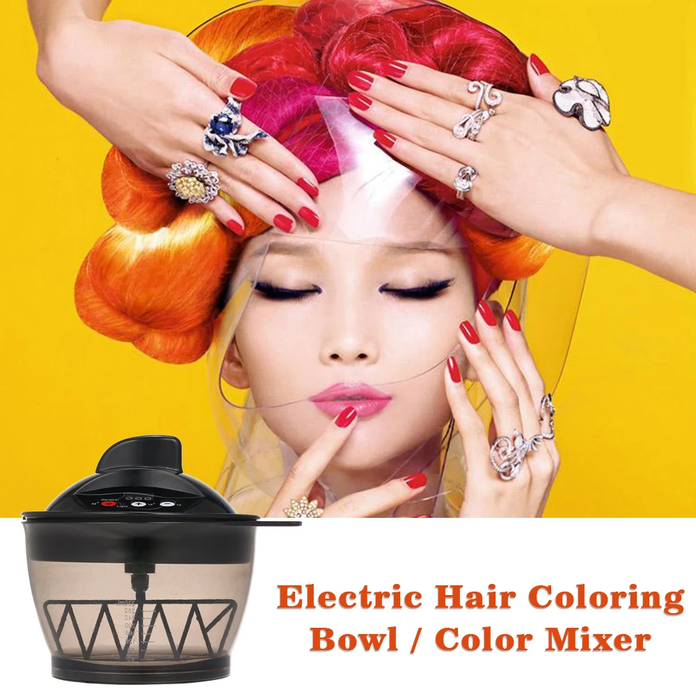 

Electric Hair Coloring Bowl UK Adapter Electric Hair Cream Mixer Automatic Mixer for Hairs Color Mixing Hair Dyeing Kit DIY Tool