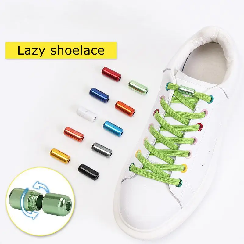 1pair Buckle No Tie Lazy Shoe Laces Sneaker Elastic Shoelaces Children Shoe Lace 
