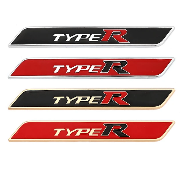 3D Metal Car Stickers Type R Logo Emblem Badge Decals for Honda Type R  Racing Sport