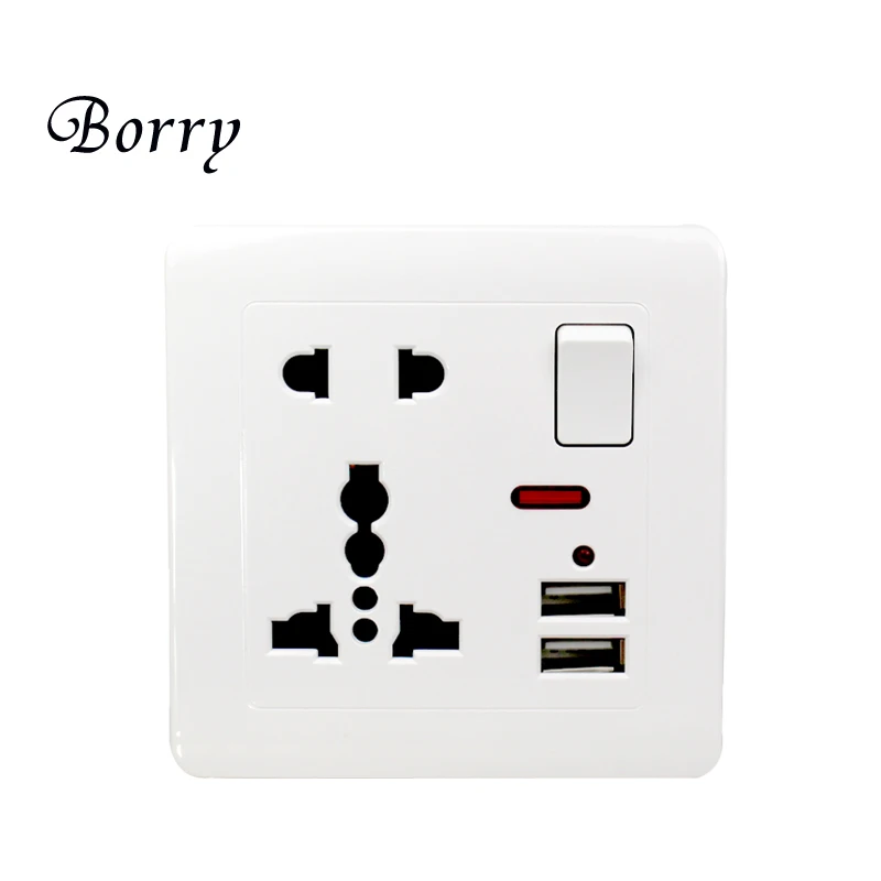 Настенная розетка Borry универсальная с 5 отверстиями выход 2 1 А двойной usb-порт для