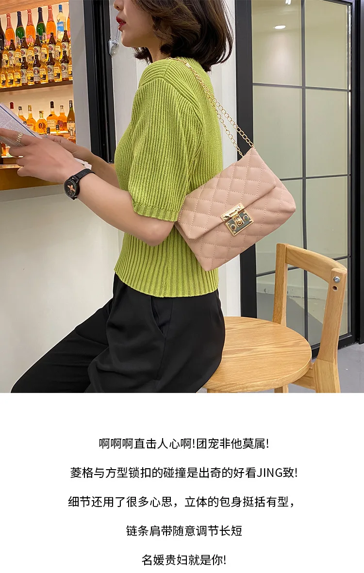 Embroidery Thread Small PU Leather Crossbody Bags For Women Trend Hand Bag Female Causal Branded Shoulder Handbags New
