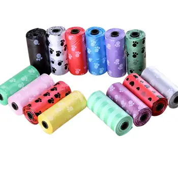 

Hot Rolls Degradable Plastic Pet Dogs Cats Waste Poop Bag With Printing Doggy Bags Pet Supplies