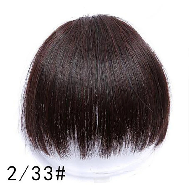 LUPU Synthetic Hair, Women's Bangs, Short Hair Clips, Natural Black, Solid Color