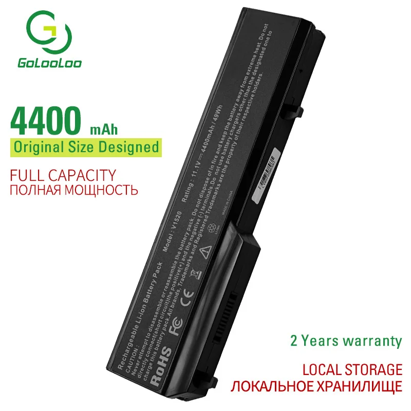 Gololoo 6 ячеек Аккумулятор для ноутбука Dell Vostro 1310 1320 1510 1520 2510 N950C T112C T114C T116C U661H 451-10655