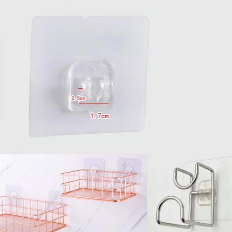 Waterproof Wall Hook Shelf Sticker for Wall Shelf Rack Kitchen Sticking Screw Hook Hanger Strong Adhesive self adhesive hook bathroom accessories