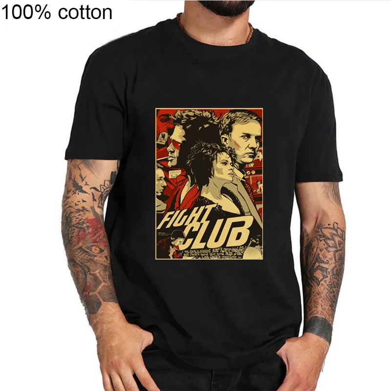 Fight Club Футболки 2020 Мужская мода Брэд Питт топы футболки мужские Плюс Размер