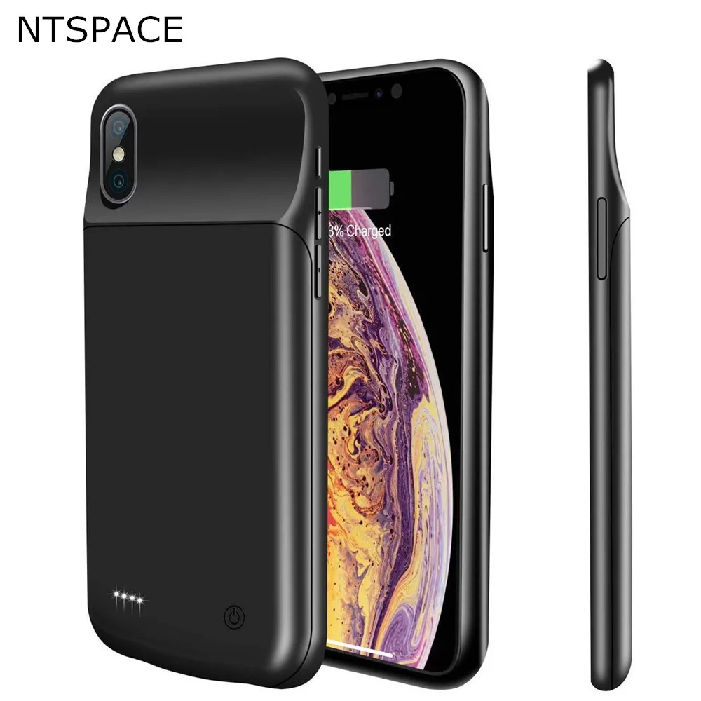 Чехлы с зарядным устройством для iPhone XS Max XR чехол внешним аккумулятором мягкий