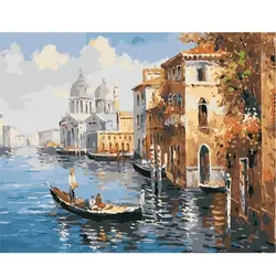 Seascape DIY Canvas Art Kit - Handpainted Oil Painting by Numbers Gift Set - 20x30cm diy frame (6862)