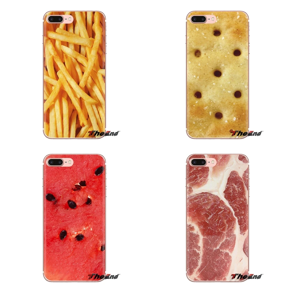 Silicone Cases Cover For Xiaomi Mi4 Mi5 Mi5S Mi6 Mi A1 A2 5X 6X 8 9 Lite SE Pro Max Mix 2 3 2S Food Cake chocolates meat fish |