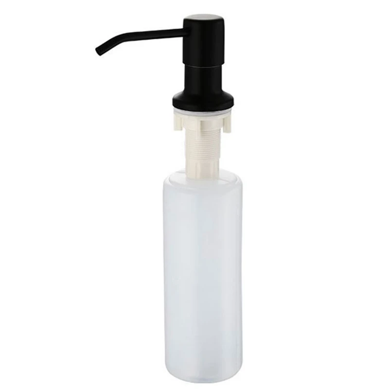 

Stainless Steel Sink Black Soap Dispenser Liquid Soap Bottle Kitchen Use Wash Basin Accessories Liquid Soap Dispenser Pump 300Ml
