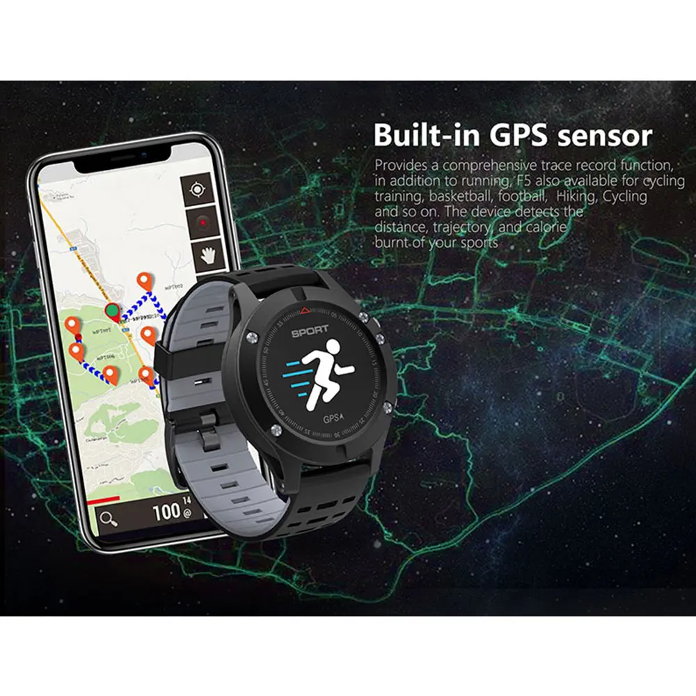Cewaal № 1 F5 gps Смарт-часы высотомер барометр термометр Bluetooth 4,2 Smartwatch Носимых устройств для iOS Android телефон