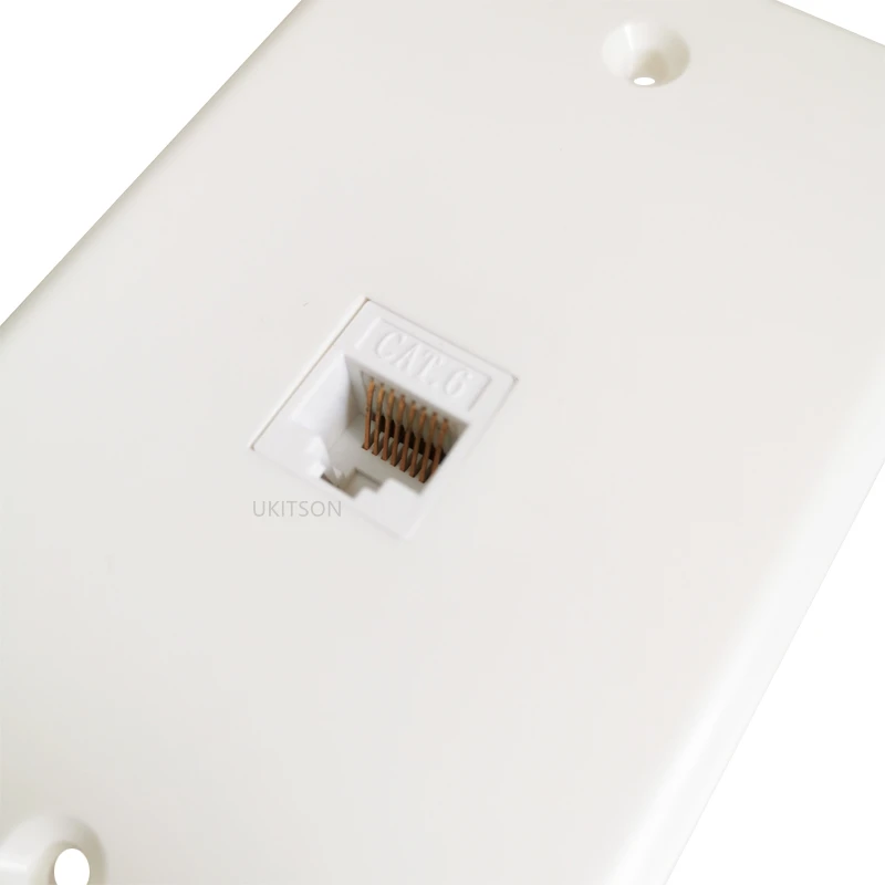 1 Порт CAT6 RJ45 Keystone Jack настенная пластина Женский и Женский Разъем LAN в белом цвете для Интернет Патч-корда США Лицевая панель