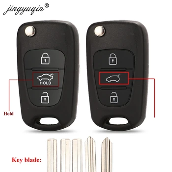 Keyforkess 10 pz/lotto di Vibrazione A Distanza Chiave Borsette Per Hyundai Avante I30 IX35 Kia K2 K5 Sorento Sportage 3 Pulsante Auto pieghevole Caso Chiave