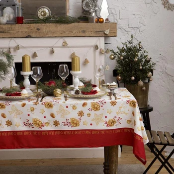 

Tablecloth "Ethel" Golden Christmas 149х110cm with GMVO, 100% chl, 190g / m2 5035901