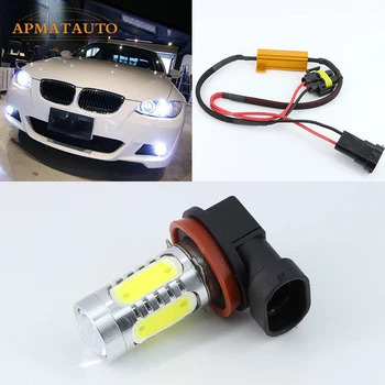 

2 x H11 H8 Q5 Chips 6000K White Car LED Projector Fog Light Day Light 11W No Error For BMW E71 X6 M E70 X5 E83 F25 X3
