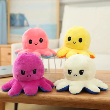 

New Arrival Creative Reversible Flip Octopus Double Doll Home Decoration Children Birthday Party Gift Lovely Plush Toy