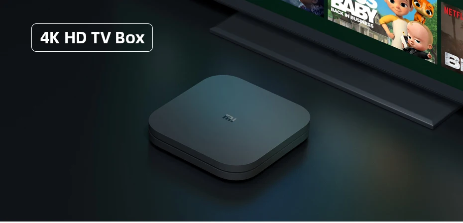 Original Global Xiaomi Mi TV Box S 4K HDR Android 8.1 2G 8G WIFI Google Cast Netflix IPTV Set top Box 4 Media Player