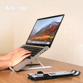 

ANKNDO Adjustable Laptop Stand For Samsung Galaxy Book Flex Foldable Notebook Holder For Macbook Pro Air iPad Pro DELL HP Huawei