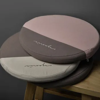 

Round Seat Cushion Memory Foam Core Cotton and Linen Tatami Cushion Pillow Car Soft Sofa Memory Cotton Chair Cushion Supplies